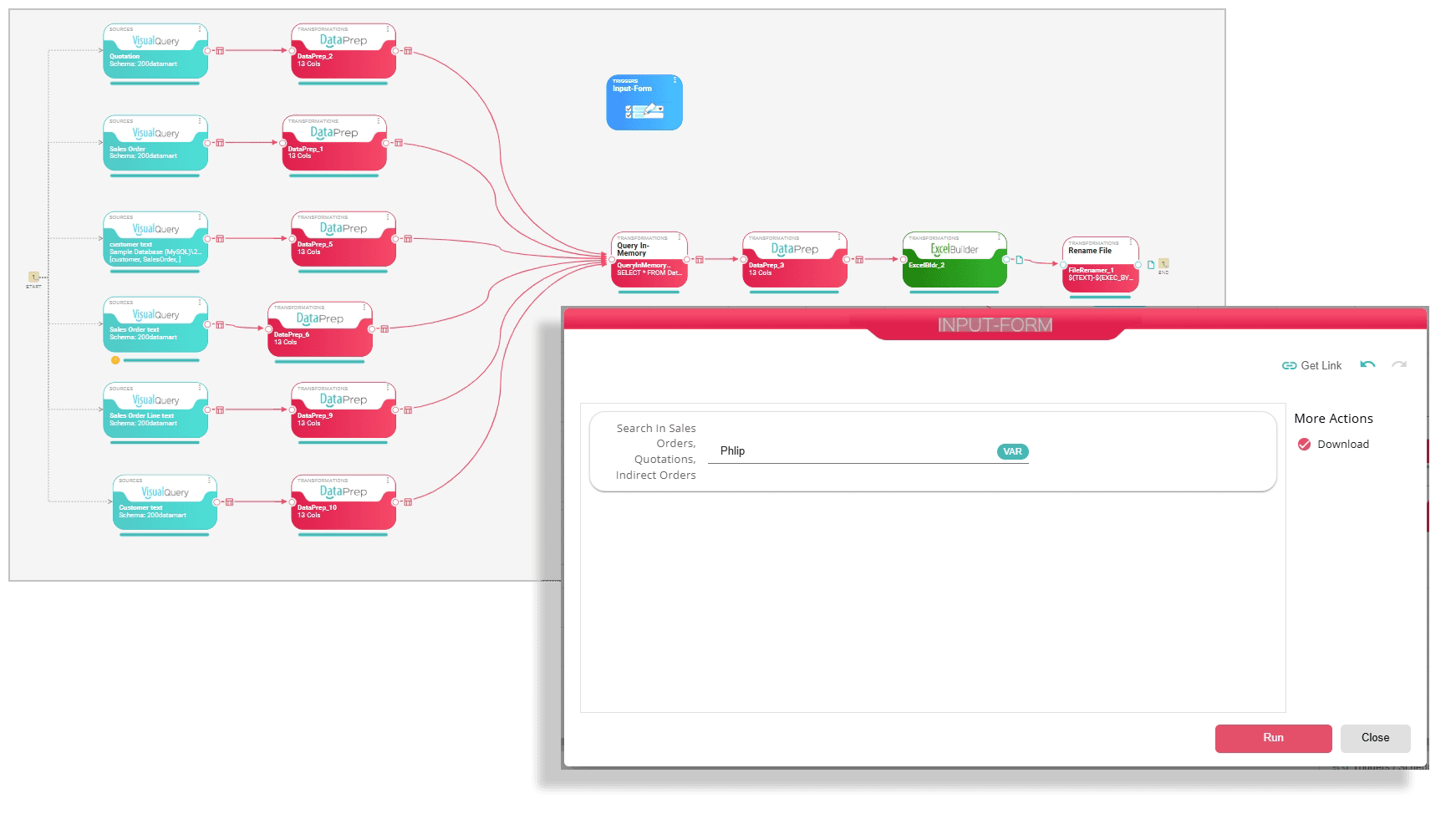 Dynamic input forms