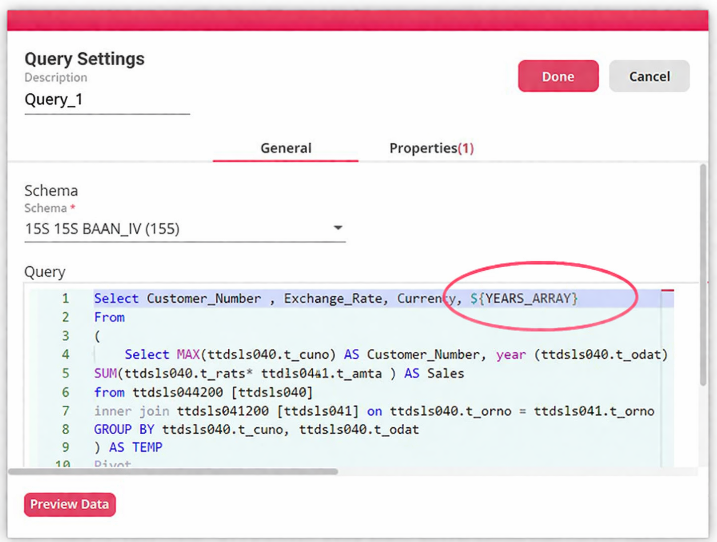 Full SQL control with the Query tool