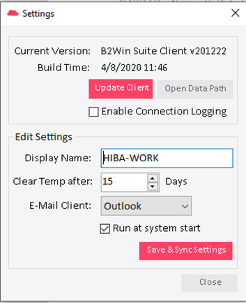 Settings Button