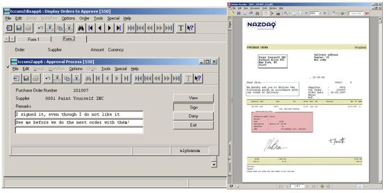 Automatic Distribution and Approval of Purchase Orders - Illustration