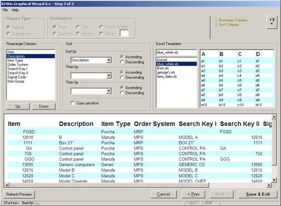 B2Win Questions for Excel Enhancement