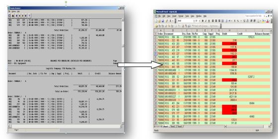 Conversion to Excel