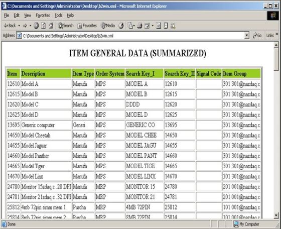 Conversion to XML