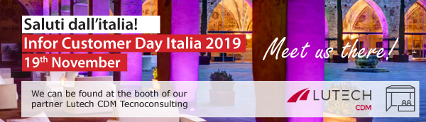 Meet us at Infor Customer Day 2019, the 19th of November